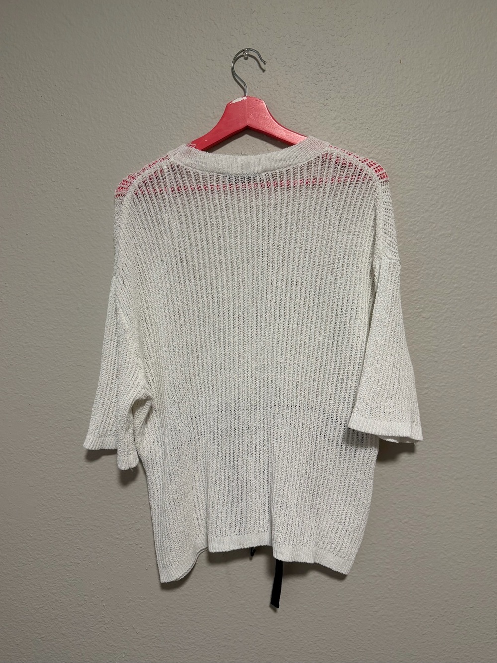 ZARA Coastal Chic Open Knit Tie Waist Sweater Top – Size Medium - Picture 2 of 5